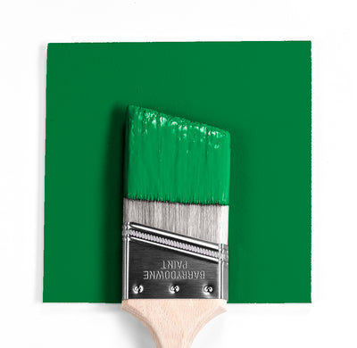 Wet and dry colour sample of Benjamin Moore 2037-20, Jade Green.