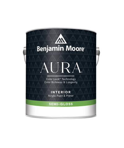 Benjamin Moore Aura Interior Semi-Gloss located in Sudbury ON at Barrydowne Paint.