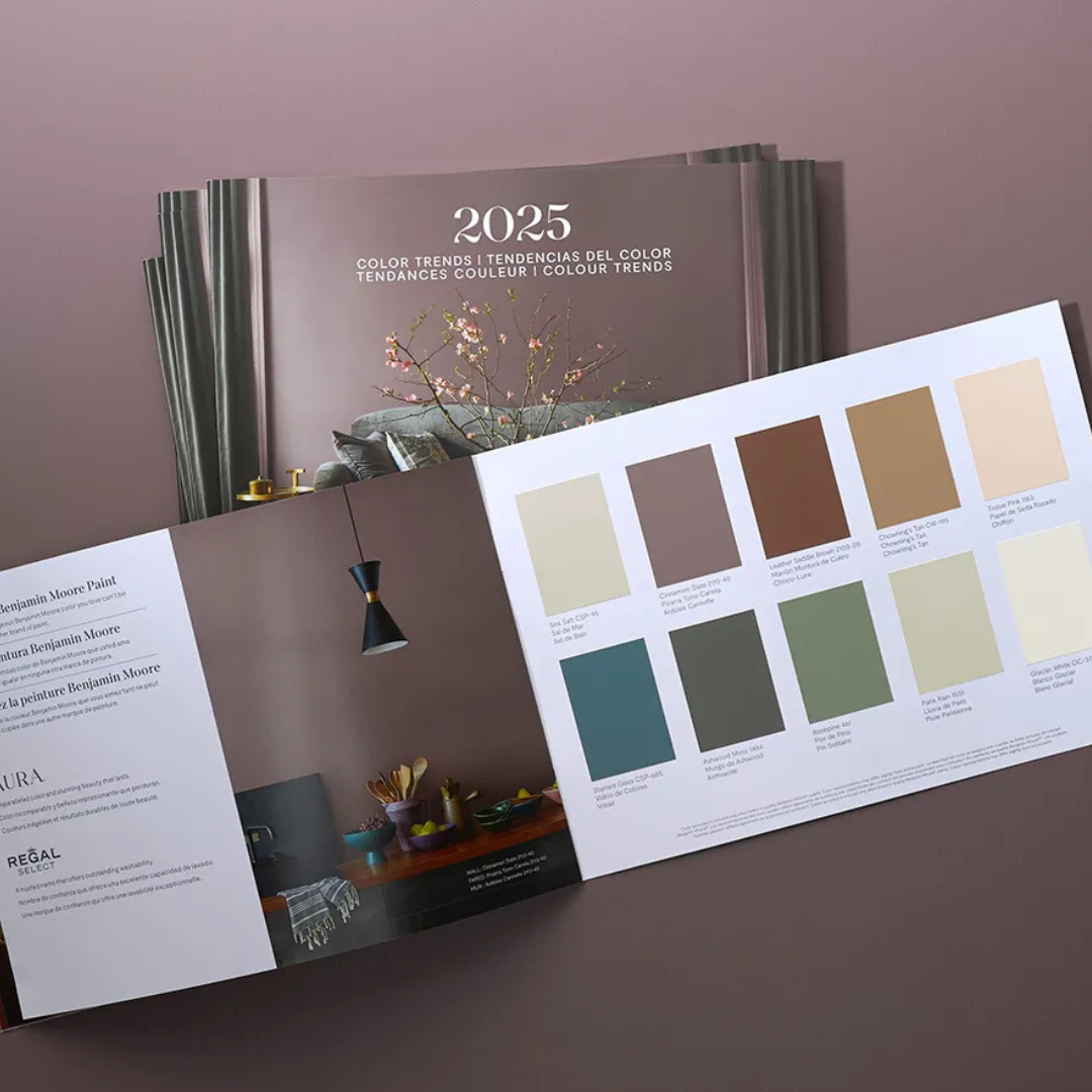 Benjamin Moore's 2025 Color Trends Palette, available Barrydowne Paint in Sudbury, ON