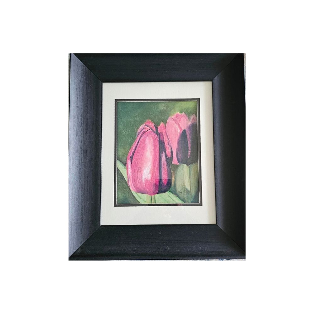 A painting by local Sudbury artist Gigi Dequanne titled Shimmer