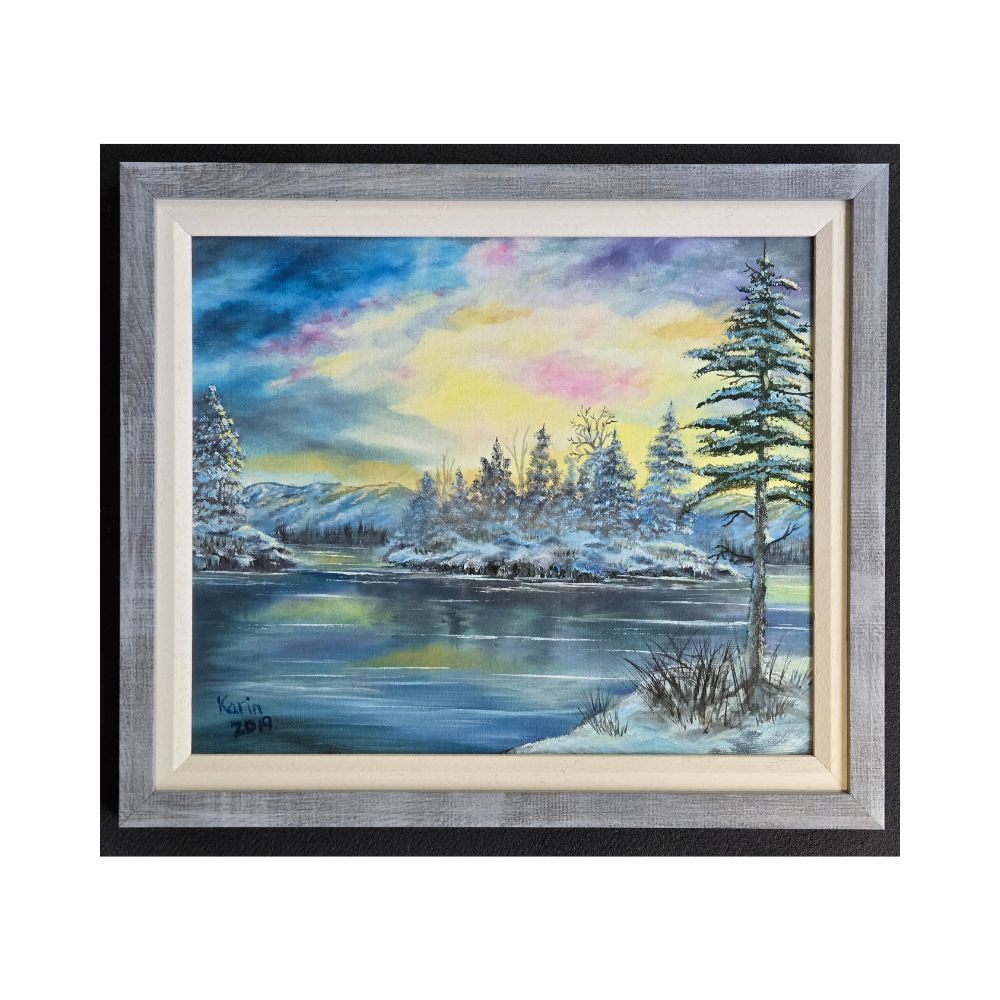A painting by local Sudbury artist Karin Toddtitled Whispers of Winter