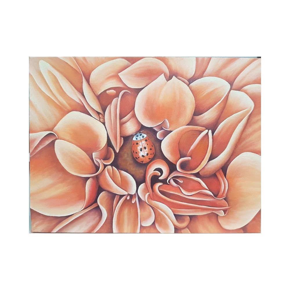 Orange Symphony Dahlia by Lucie Mainville