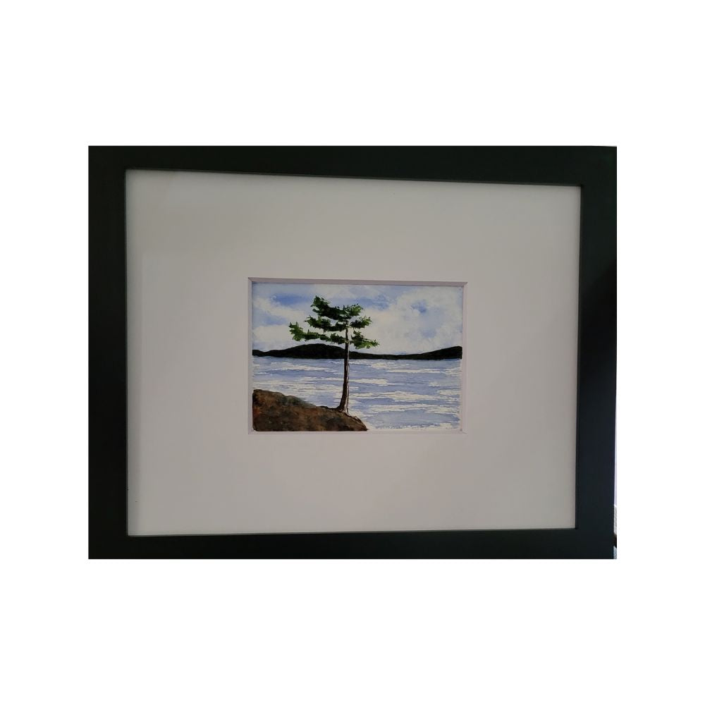 A painting by local Sudbury artist Michelle Romaniuk titled Along the French River