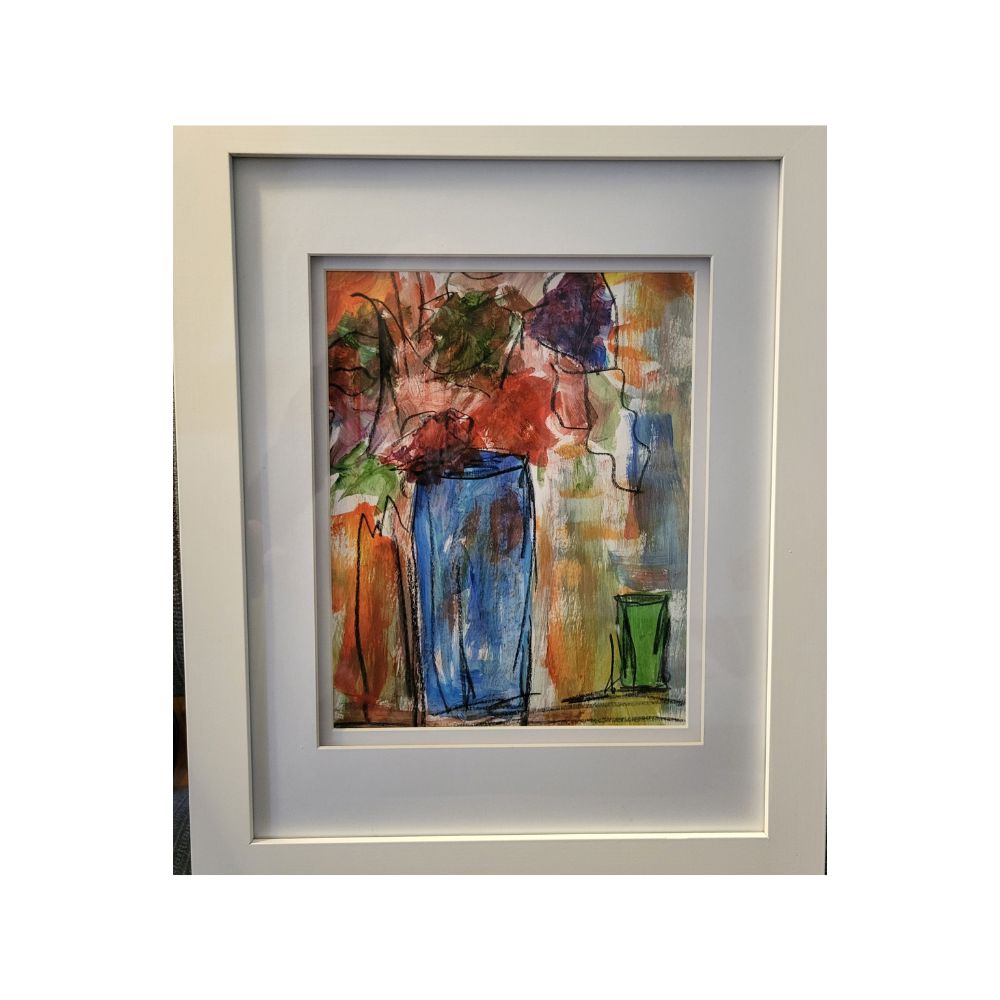 A painting by local Sudbury artist Michelle Romaniuk titled Two Vases