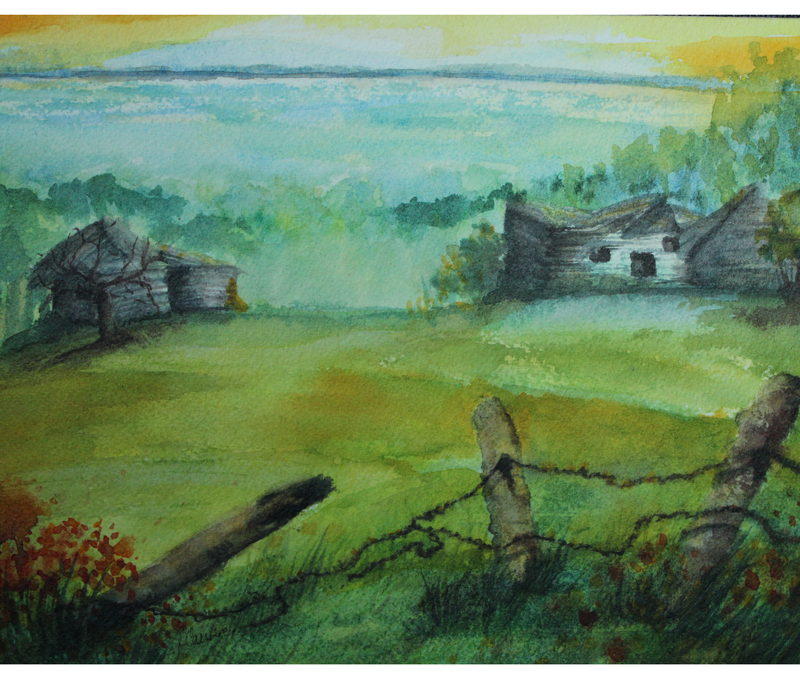 A painting by local Sudbury artist DIane Carriere titled Memories Left Behind