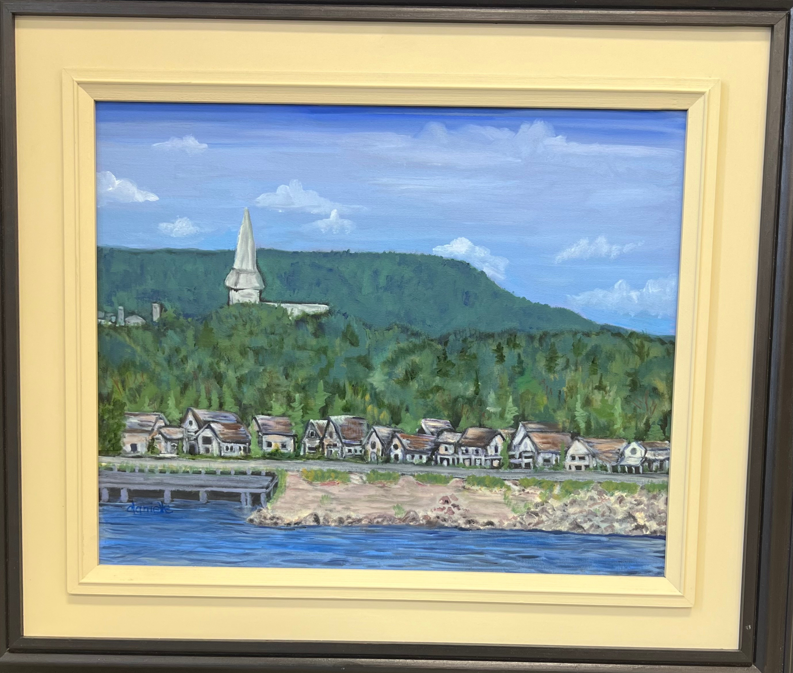 A painter by local artist Danielle Viau titled The Other Side of The River.