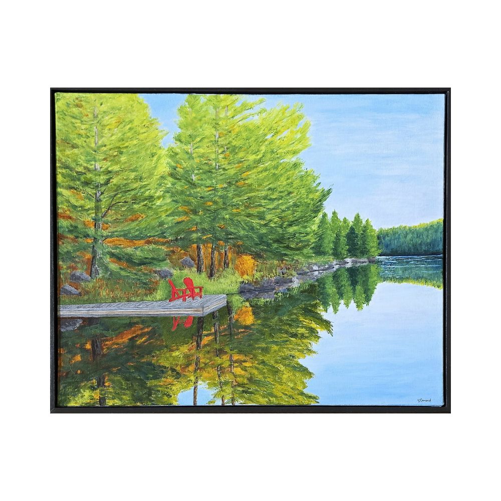A painting by local Sudbury artist Valorie Leonard titled The View from Here