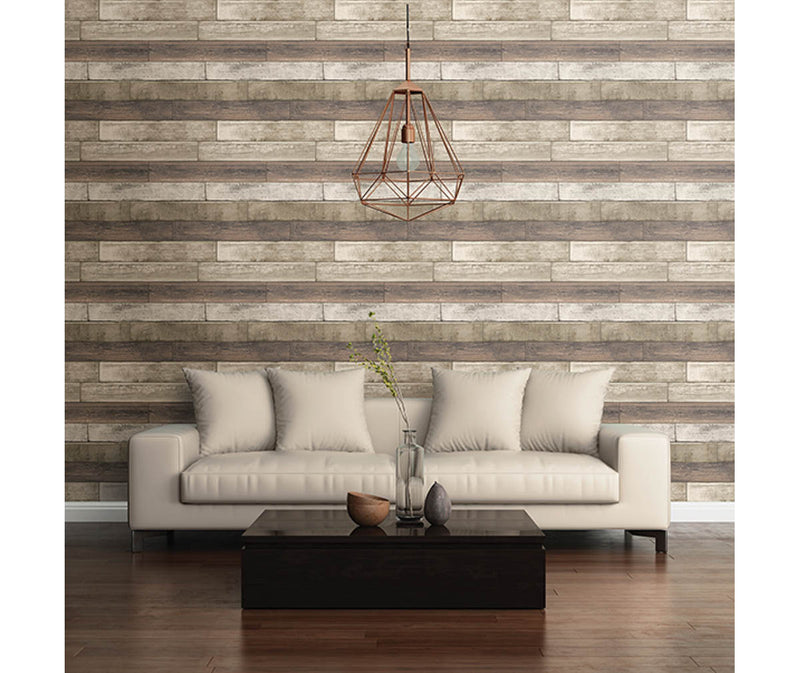 Weathered Plank Rust Wood Texture Wallpaper available at Barrydowne Paint