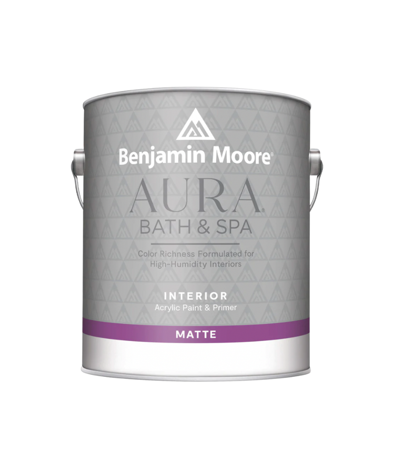 Benjamin Moore Aura Bath & Spa Matte located in Sudbury ON at Barrydowne Paint.