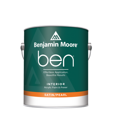 Benjamin Moore ben Interior Satin/Pearl located in Sudbury ON at Barrydowne Paint.