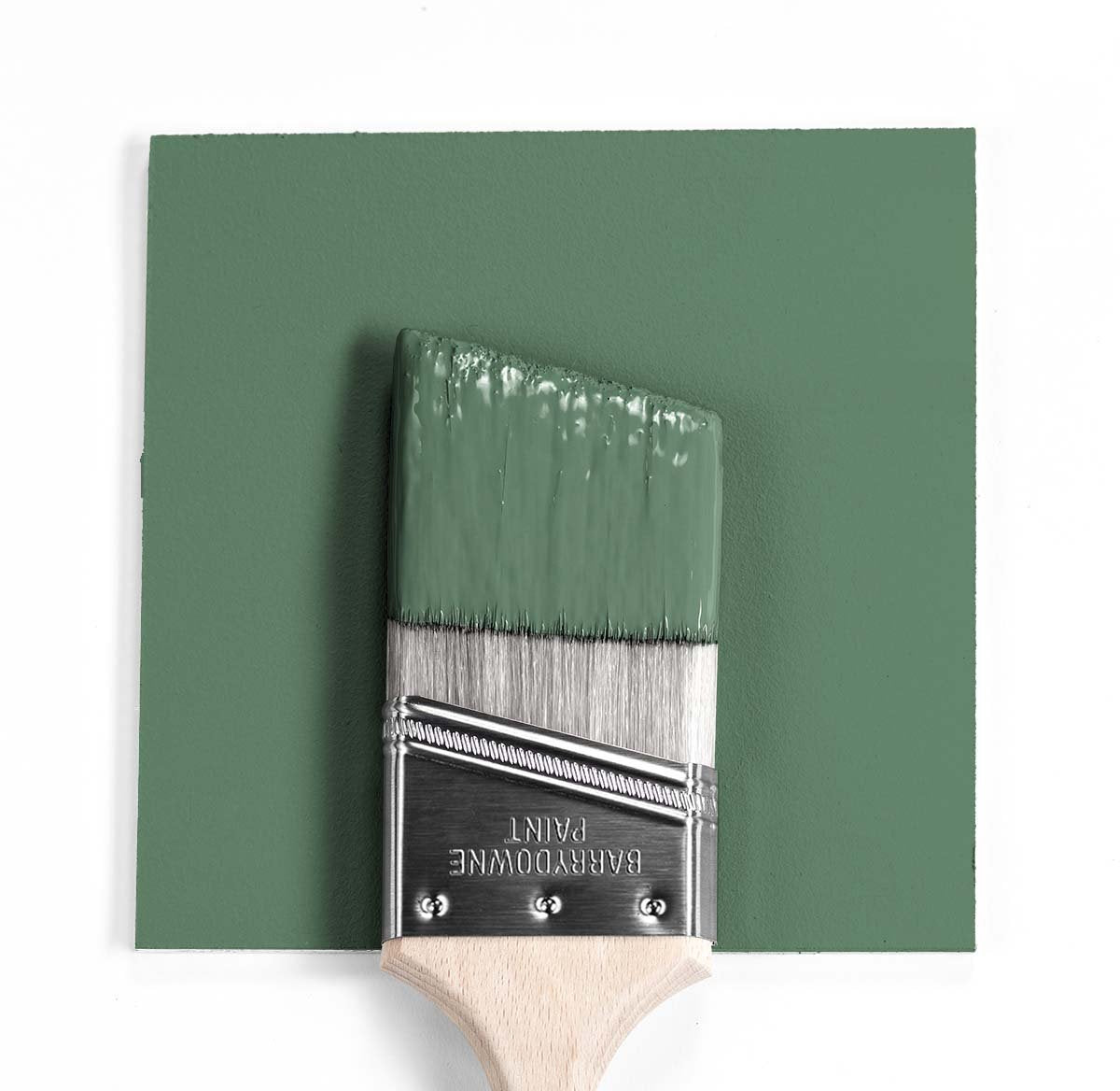 Benjamin Moore Colour HC-127 Fairmont Green wet, dry colour sample.