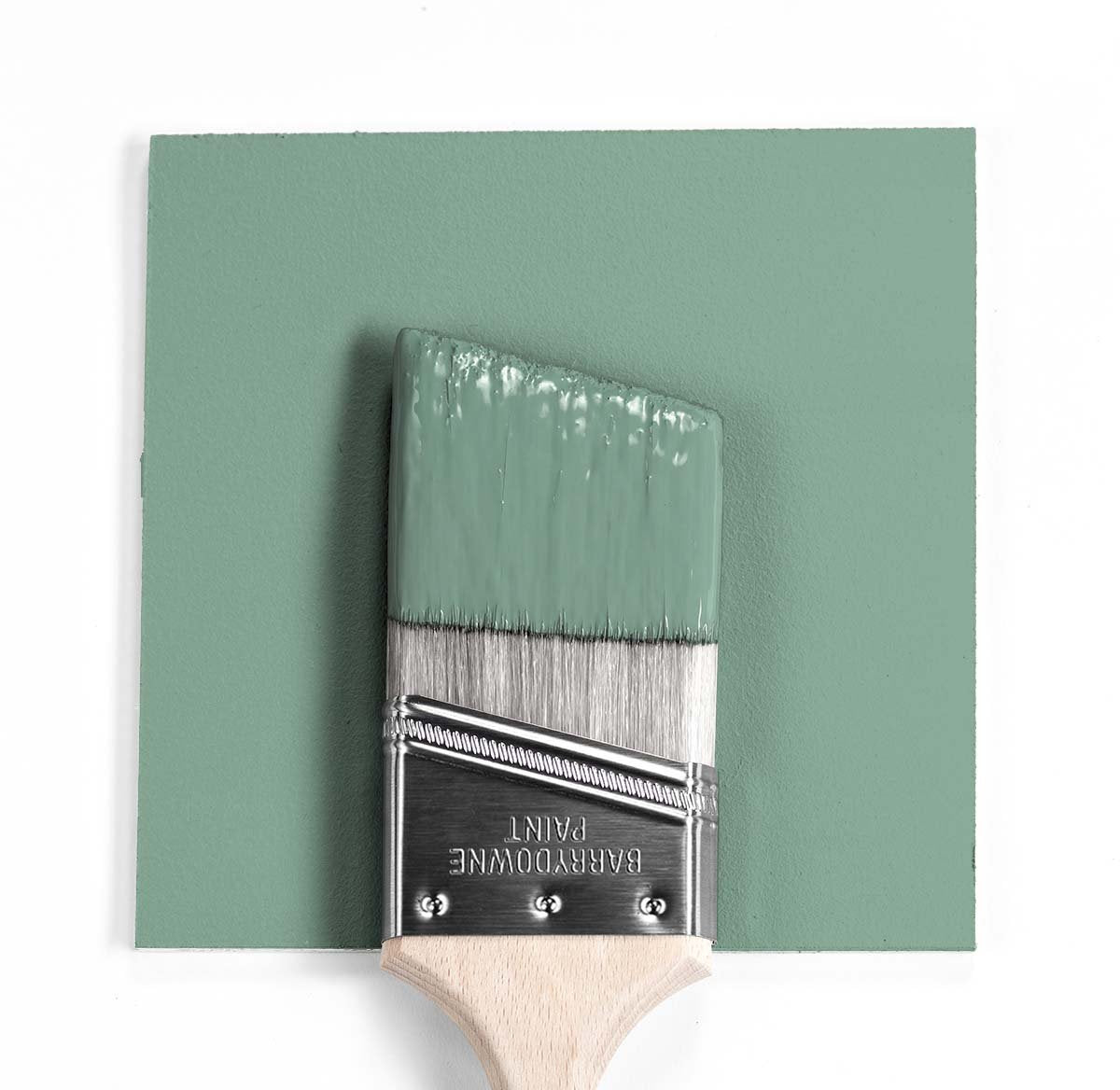Benjamin Moore Colour HC-132 Harrisburg Green wet, dry colour sample.
