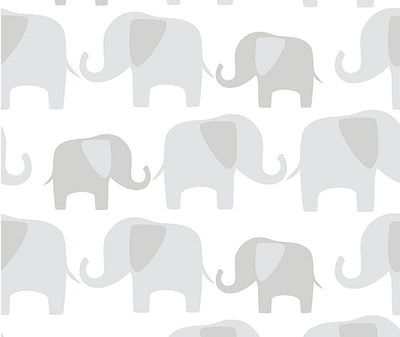 Gray elephant peel and stick NuWallpaper from Barrydowne Paint.