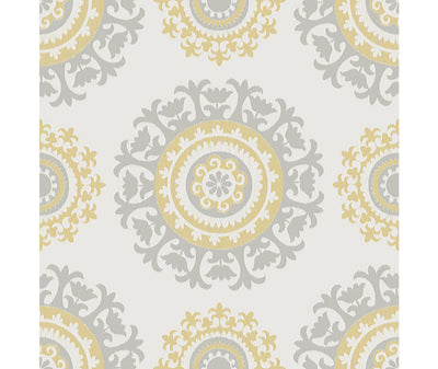 Add a splash of color to your walls with this Suzani peel and stick wallpaper at Barrydowne Paint.