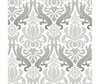 NU1827 Grey Nouveau Damask peel and stick NuWallpaper available at Barrydowne Paint.