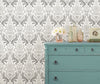 Damask wallpaper with  a subtle ombre design from Barrydowne Paint