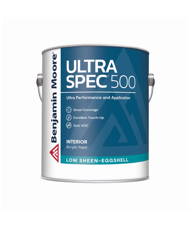 Benjamin Moore Ultra Spec 500 Interior Low Sheen-Eggshell Gallon available at Barrydowne Paint in Sudbury.