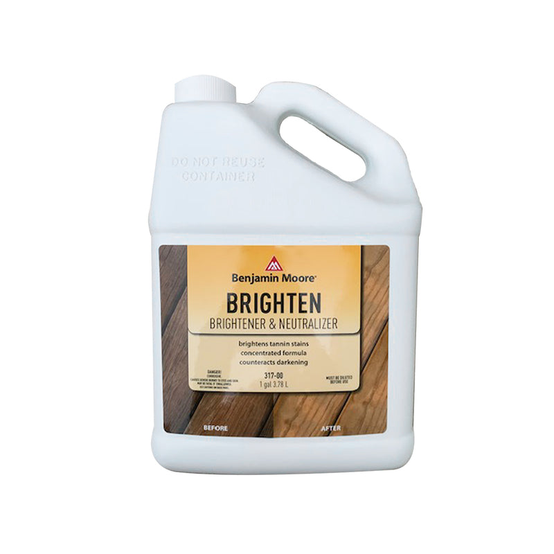 Benjamin Moore exterior wood brightener and neutralizer, available at STORE NAME,