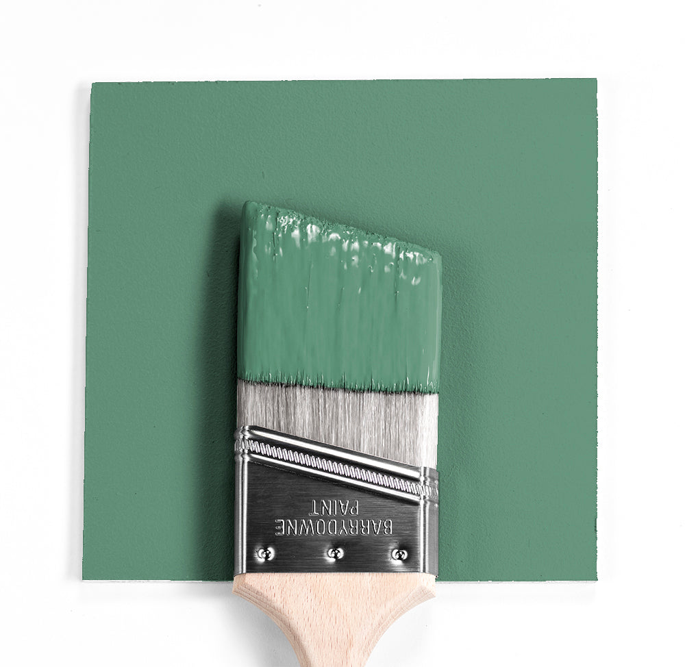 Benjamin Moore Colour HC-131 Lehigh Green wet, dry colour sample.