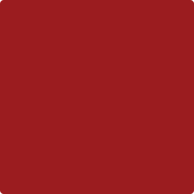 Benjamin Moore Colour HC-181 Heritage Red wet, dry colour sample.