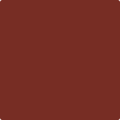 Benjamin Moore Colour HC-183 Country Redwood wet, dry colour sample.