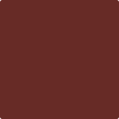 Benjamin Moore Colour HC-184 Cottage Red wet, dry colour sample.